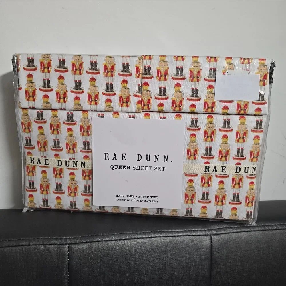 Rae Dunn Christmas Nutcracker Queen size Sheet Set